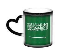 AYYQWE Flag of Saudi Arabia Print Starry Sky Color-Changing Mug Gift Ceramic Coffee Mugs Anniversary Daily Home