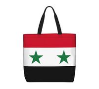 AYYQWE Flag Of The Syrian Arab Republic Print Comfortable Tote Portable Crossbody Shoulder Handbag Travel Gym Work Zipper Pocket
