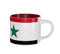 AYYQWE Flag of The Syrian Arab Republic Print Large Capacity Ceramic Mugs Home Office Gifting Kitchens Cafes Outdoor Picnics