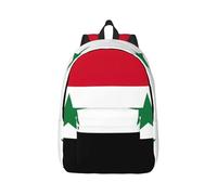 AYYQWE Flag Of The Syrian Arab Republic Print Stylish Unisex Backpack Lightweight Double Shoulder Bag Travel Outdoor Use Everyday