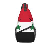 AYYQWE Flag of the Syrian Arab RepublicPrint Men Cross Chest Bag Crossbody for Daily Hiking Commute Diagonally Sling Backpack