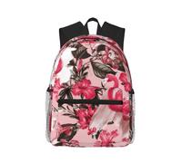 AYYQWE Flamingo Floral Printed Print Lightweight Comfortable Casual Backpack Unisex Hiking Gym Camping Outdoor Work