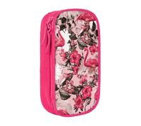 AYYQWE Flamingo Floral Printed Print Practical Pencil Case Multi-Compartment Office Travel School Art Daily Supplies