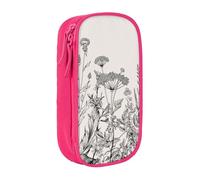 AYYQWE Floral Herbs Botanical Engraving Print Practical Pencil Case Multi-Compartment Office Travel School Art Daily Supplies
