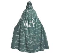AYYQWE Formulas Shapes Theory Math Lesson Word Print Adults Hooded Cloak Comfort Costume Robe Cosplay Carnival Masquerade Party Cape