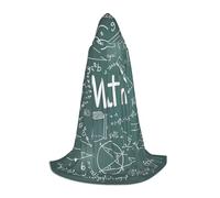 AYYQWE Formulas Shapes Theory Math Lesson Word Print Carnival Hooded Cape Cosplay Cloak Costume For Festival Events Outdoor Celebrations