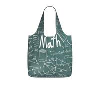 AYYQWE Formulas Shapes Theory Math Lesson Word Print Foldable Reusable Shopping Tote Bag For Travel Gym Backpack Commuting Camping