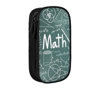 AYYQWE Formulas Shapes Theory Math Lesson Word Print Practical Pencil Case Multi-Compartment Office Travel School Art Daily Supplies