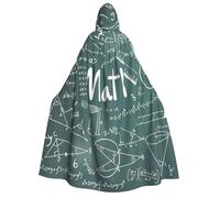 AYYQWE Formulas Shapes Theory Math Lesson Word Print Unisex Adult Hooded Cloak Warm Cape Halloween Costume Cosplay Carnival Theme