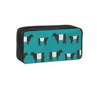 AYYQWE Galloway Cow Print Spacious Pen Case Large-Capacity Stationery Office Travel Use Organizer Pouch