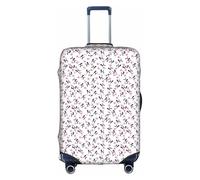 AYYQWE Girly Pink Perfume Bottle and Poodle Print Universal Suitcase Cover Waterproof Elastic Business Journeys Luggage Protector