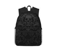 AYYQWE Gothic Wallpaper Skull Print Unisex Casual Backpack Lightweight Water-Resistant Weekend Trips Travel Outdoor