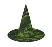 AYYQWE Green Army Digital Camouflage Print Comfortable Halloween Witch Hat Unisex For Parties Carnivals Christmas And Cosplay