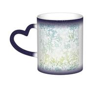 AYYQWE Green Sea Blue Seaweed Print Starry Sky Color-Changing Mug Gift Ceramic Coffee Mugs Anniversary Daily Home