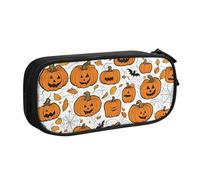 AYYQWE Halloween Pumpkin Patterns Print Stationery Bag Lightweight Pen Pouch School College Office Travel Boys Girls Adults
