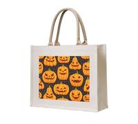 AYYQWE Halloween Pumpkin Patterns Print Stylish Tote Bag Reusable Shopping Eco-Friendly Canvas Travel Outdoor Everyday
