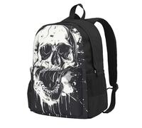 AYYQWE Horror Ghost Skull Print Large Capacity Backpack Water-Resistant Hiking Camping Picnics Commuting Essentials