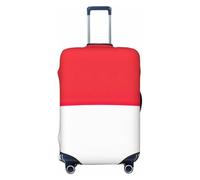 AYYQWE Indonesian Flag Print Elastic Suitcase Cover Family Vacation Travel Luggage Sleeve Protector Accessory