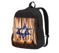 AYYQWE Israeli Flag Print Large Capacity Backpack Water-Resistant Hiking Camping Picnics Commuting Essentials