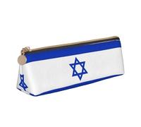 AYYQWE Israeli Flag Print Student Pencil Case Large Capacity Triangle Pouch Zippered Pen Makeup School College