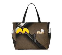 AYYQWE Japanese Samurai Sword Print Beach Tote Stylish Weekend Bag Reusable Lightweight Gym Picnic Camping Women Men