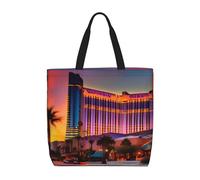 AYYQWE Las Vegas Sunset 1 Print Comfortable Tote Portable Crossbody Shoulder Handbag Travel Gym Work Zipper Pocket