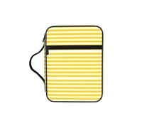 AYYQWE Lemon Zest Yellow Stripes Pattern Print Men Women Bible Storage Bag Waterproof for Home Church Travel Worship Service