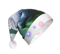 AYYQWE Manatee Animals Calf Print Glowing Christmas Hat For Adults For Holiday Parties New Year Celebrations Xmas