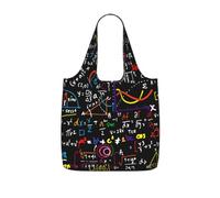 AYYQWE Math Formula Print Foldable Reusable Shopping Tote Bag For Travel Gym Backpack Commuting Camping