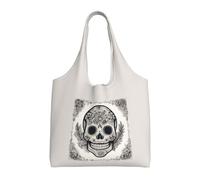 AYYQWE Mexican Skull Print Extra-Large Canvas Tote Bag Daily Shopping Travel Weekend Getaways Shoulder Bags