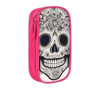 AYYQWE Mexican Skull Print Practical Pencil Case Multi-Compartment Office Travel School Art Daily Supplies