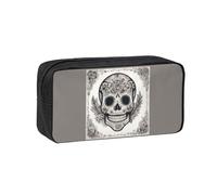 AYYQWE Mexican Skull Print Spacious Pen Case Large-Capacity Stationery Office Travel Use Organizer Pouch