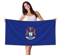 AYYQWE Michigan State Flag Print Beach Towel Travel Swimming Pool Sunbathing For Women Men Kids Holiday Accessory