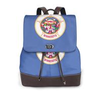 AYYQWE Minnesota State Flag Print Women'S Backpack Stylish Versatile Rucksack Shopping Everyday Bag Travel Work