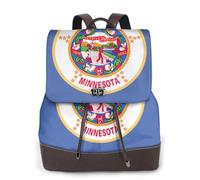 AYYQWE Minnesota State Flag Print Women'S Backpack Stylish Versatile Rucksack Shopping Everyday Bag Travel Work