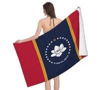 AYYQWE Mississippi State Flag Print Adults Oversized Bath Beach Towels Quick Dry Soft Lightweight Travel Gift