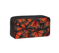 AYYQWE Monarch Butterflies. Print Spacious Pen Case Large-Capacity Stationery Office Travel Use Organizer Pouch