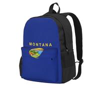 AYYQWE Montana State Flag Print Large Capacity Backpack Water-Resistant Hiking Camping Picnics Commuting Essentials