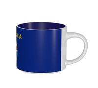 AYYQWE Montana State Flag Print Large Capacity Ceramic Mugs Home Office Gifting Kitchens Cafes Outdoor Picnics