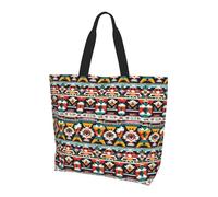 AYYQWE Native American Pattern Print Large Capacity Shoulder Bag Daily Use Travel Work Lightweight Casual Outings Shopping