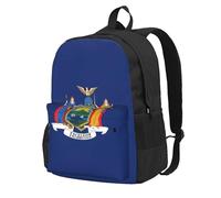 AYYQWE New York Flag Print Large Capacity Backpack Water-Resistant Hiking Camping Picnics Commuting Essentials