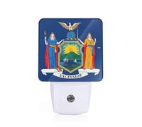 AYYQWE New York State Flag Print Night Light for Bedroom Kids Room Bathroom Dorm Living Room Safety Home Decor Gift