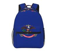 AYYQWE North Dakota State Flag Print Leisure Backpack Lightweight Comfortable Adjustable Bag For Work Travel Everyday