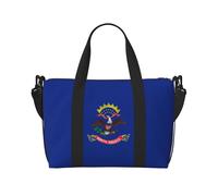 AYYQWE North Dakota State Flag Print Men Women Hand Bag Lightweight Weekend Business Trips Camping Daily Commute Tote