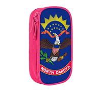 AYYQWE North Dakota State Flag Print Practical Pencil Case Multi-Compartment Office Travel School Art Daily Supplies