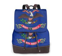 AYYQWE North Dakota State Flag Print Women'S Backpack Stylish Versatile Rucksack Shopping Everyday Bag Travel Work