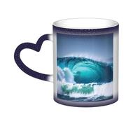 AYYQWE Ocean Wave Print Starry Sky Color-Changing Mug Gift Ceramic Coffee Mugs Anniversary Daily Home