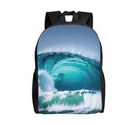 AYYQWE Ocean Wave Print Unisex Double Shoulder Backpack Lightweight Travel Rucksack Outdoor Adventures