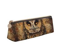 AYYQWE Owl Beliefs Print Student Pencil Case Large Capacity Triangle Pouch Zippered Pen Makeup School College