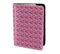 AYYQWE Pink Butterfly Seamless Tile Print Men Women Passport Travel Document Wallet Case Stylish Secure and Lightweigh